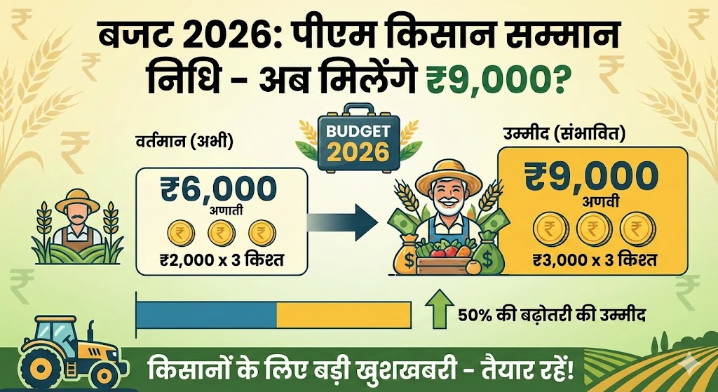 Budget 2026: PM Kisan की राशि बढ़कर होगी ₹9000? किसानों के लिए बड़ी खुशखबरी!