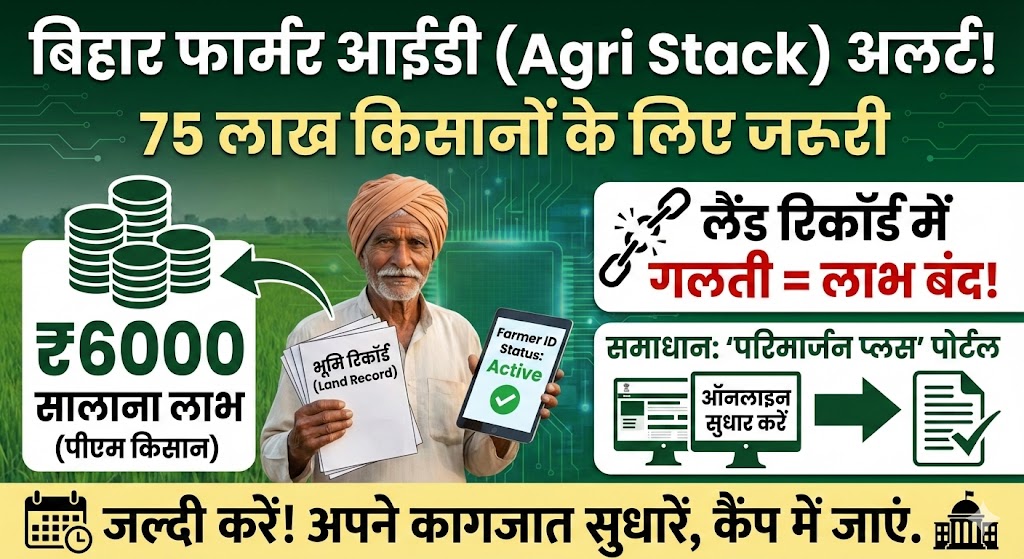 Bihar Farmer ID Alert: 75 लाख किसानों के लिए बड़ी खबर! तुरंत करें ये काम वरना अटक सकते हैं ₹6000